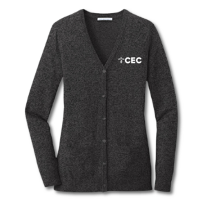 Ladies Branded Heathered Cardigan