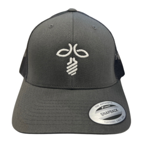 Firefly Trucker - Charcoal front / Black Mesh - White Firefly
